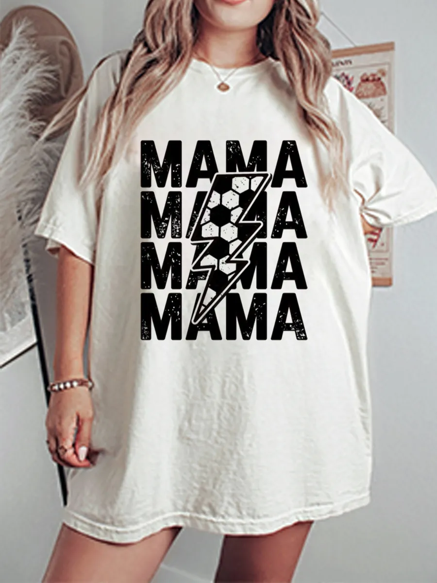 VintageSoccer Mama Oversize Graphic Tee
