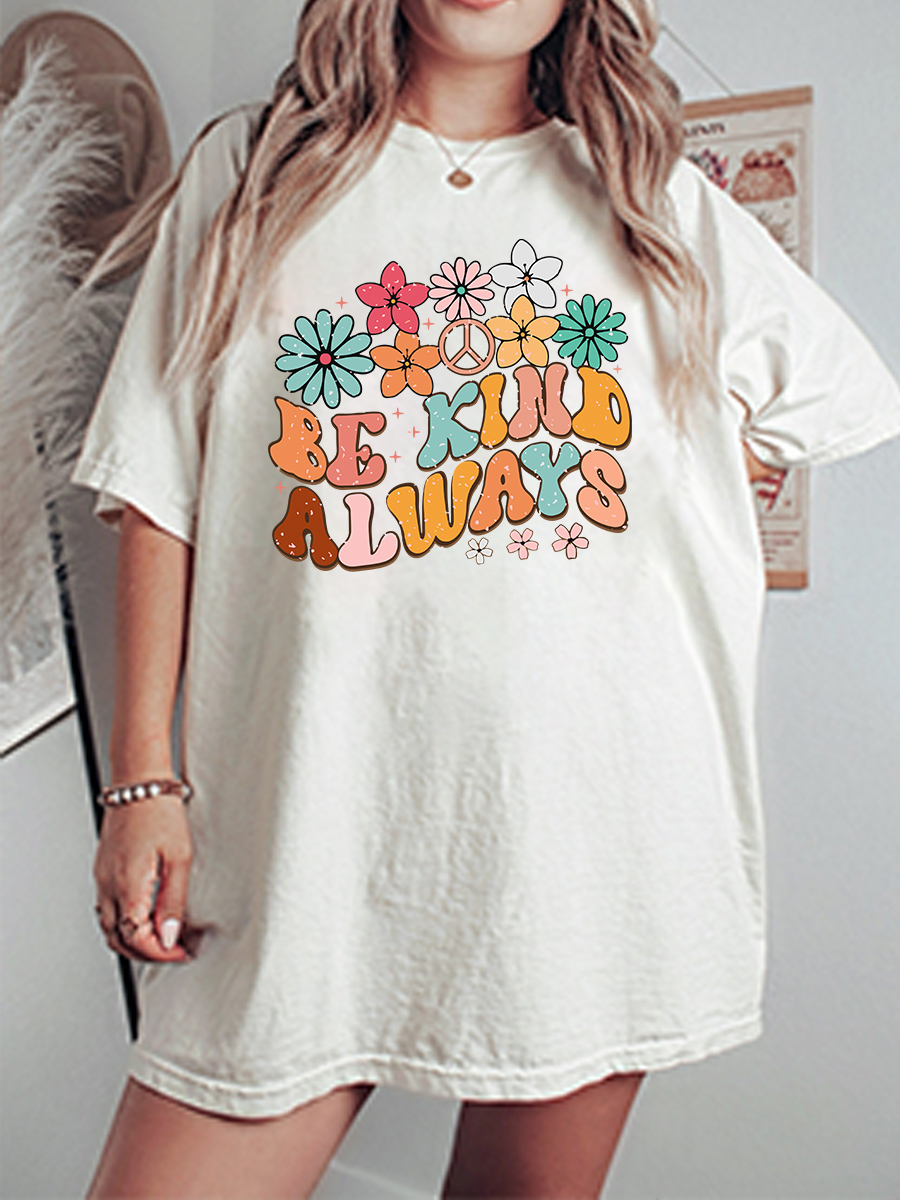 Vintage Floral Wildflower Oversize Graphic Tee