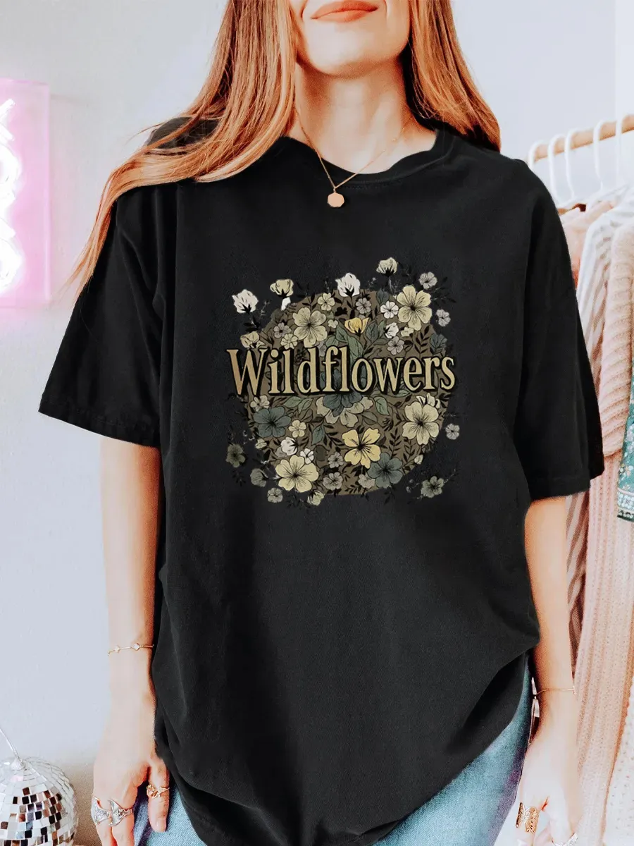 Vintage Wildflower Oversize Graphic Tee