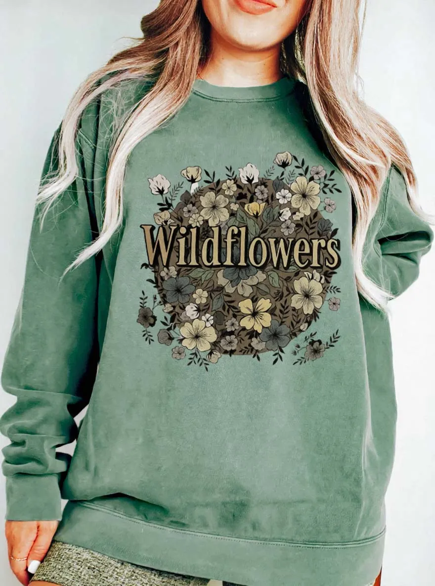 Vintage Wildflower Oversize Graphic Sweatshirt