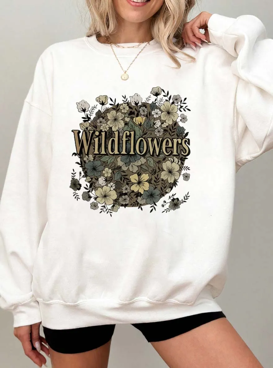 Vintage Wildflower Oversize Graphic Sweatshirt