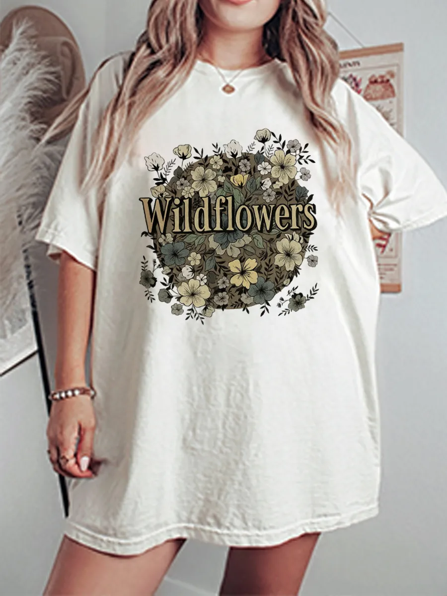 Vintage Wildflower Oversize Graphic Tee