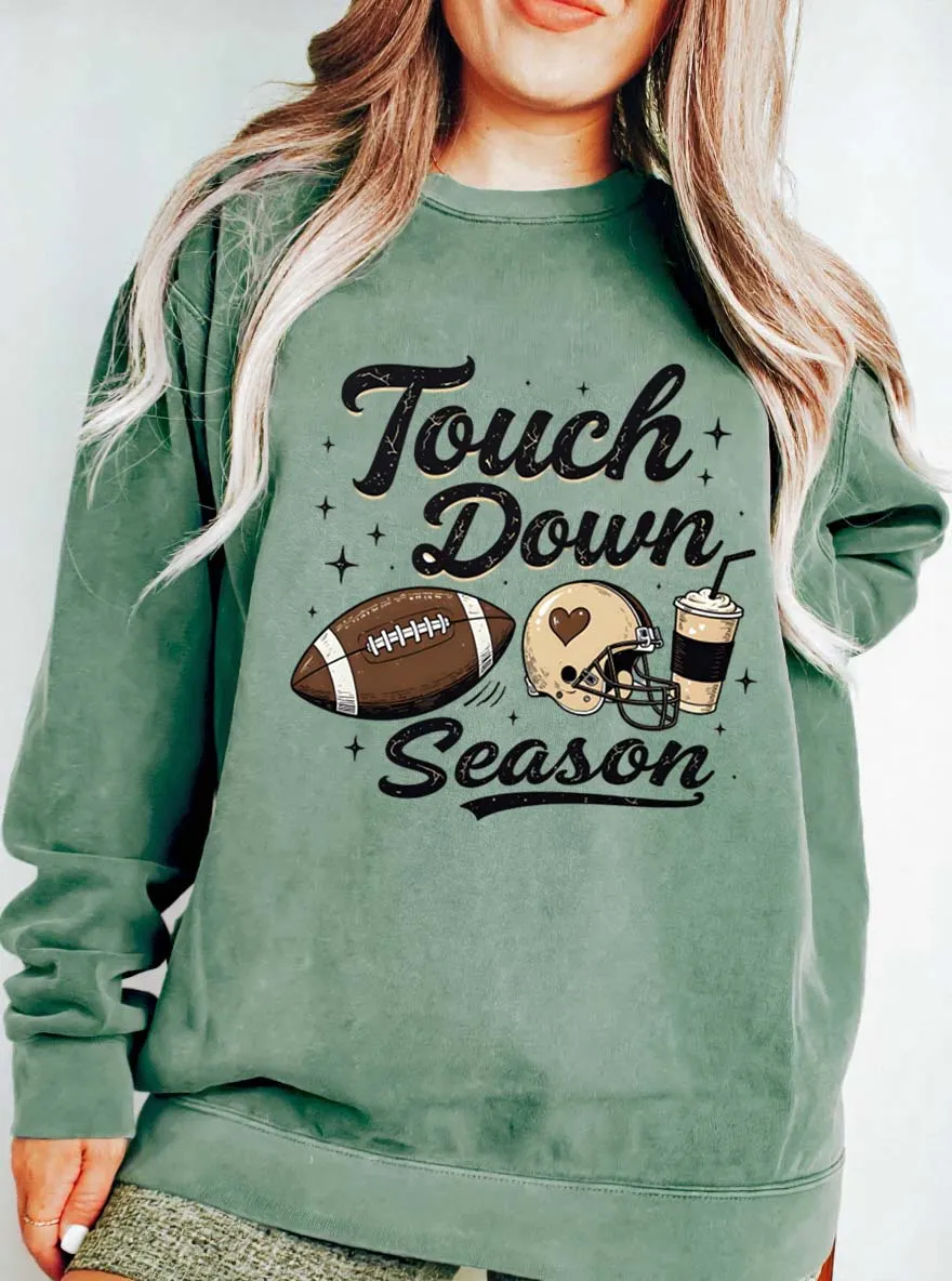 Vintage Touch Down Oversize Graphic Sweatshirt