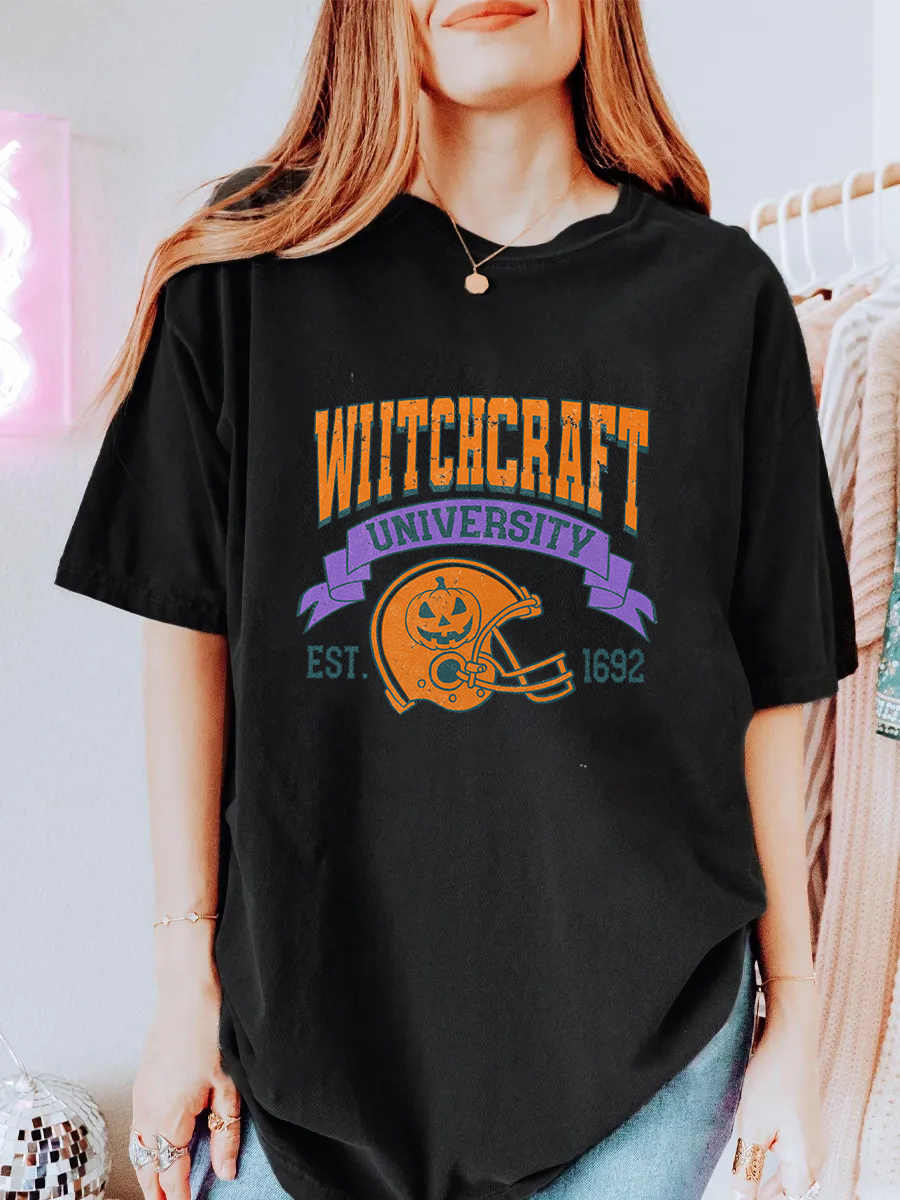 Vintage Witchcraft University Oversize Graphic Tee