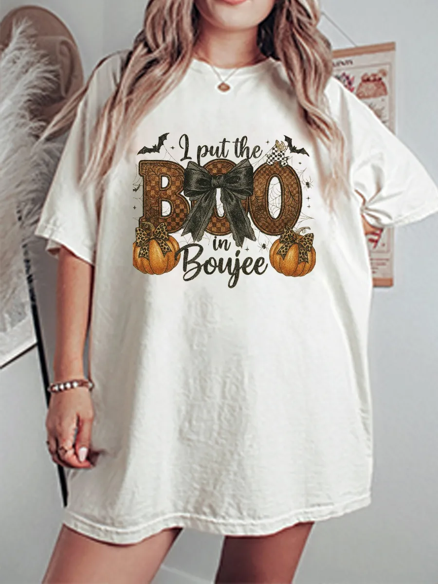 Vintage I Put The Boo In Boujee Oversize Graphic Tee