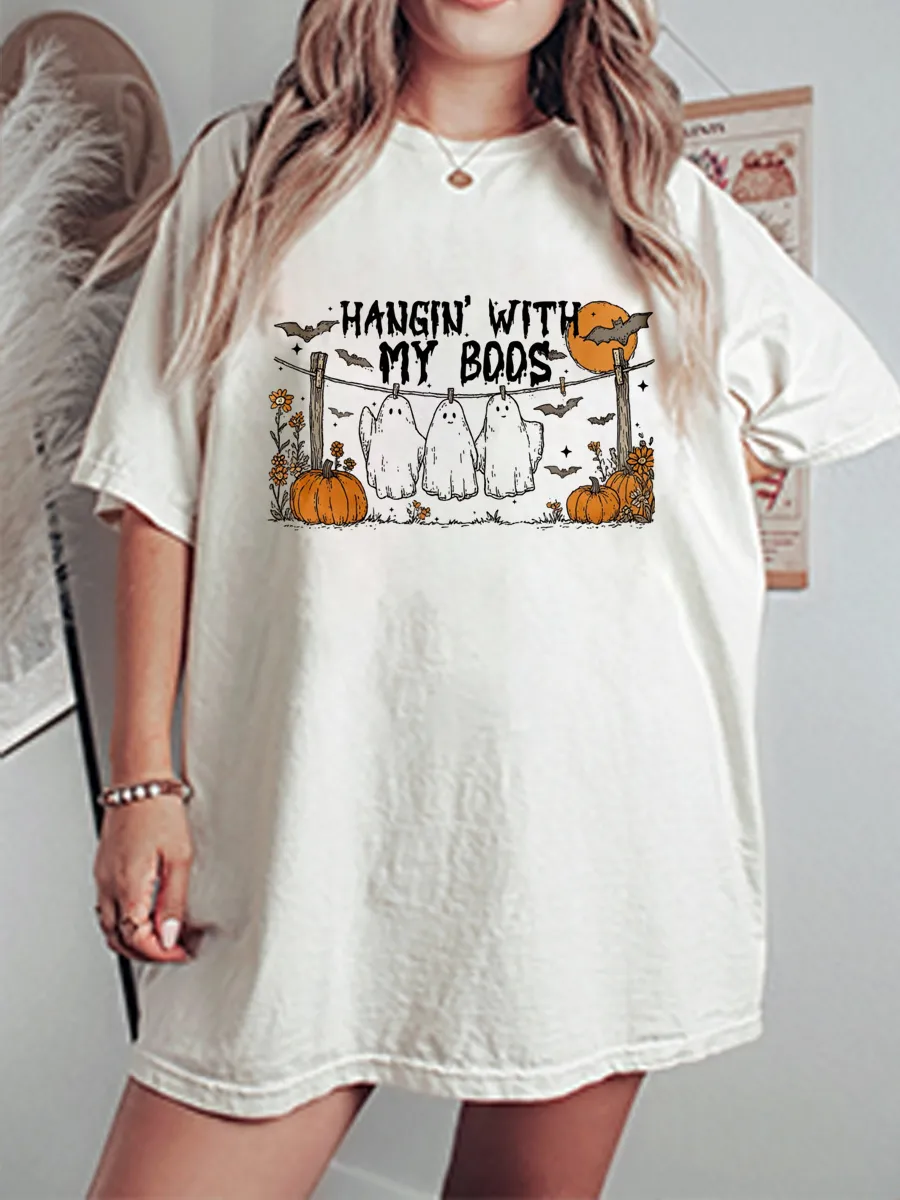 Vintage Hanging Ghost Oversize Graphic Tee