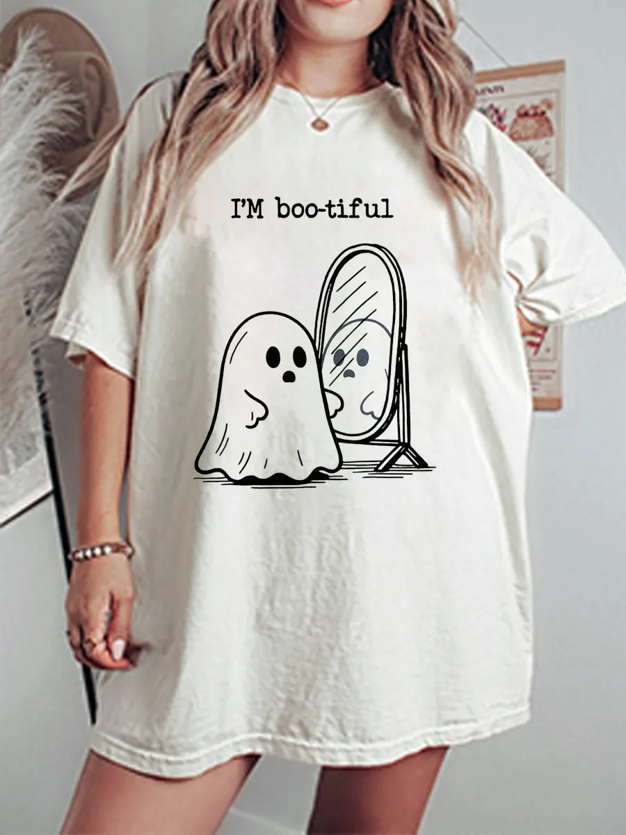 Vintage I'm Boo-Tiful Oversize Graphic Tee