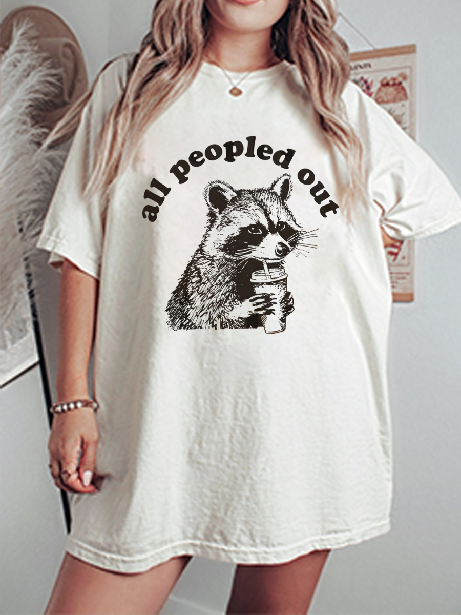 Vintage All People Out Oversize Graphic Tee