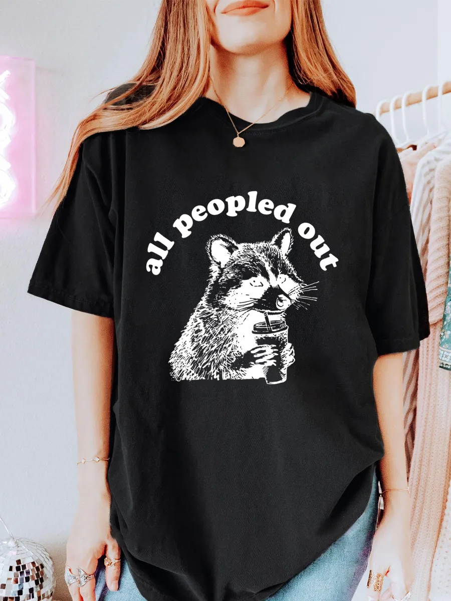 Vintage All People Out Oversize Graphic Tee