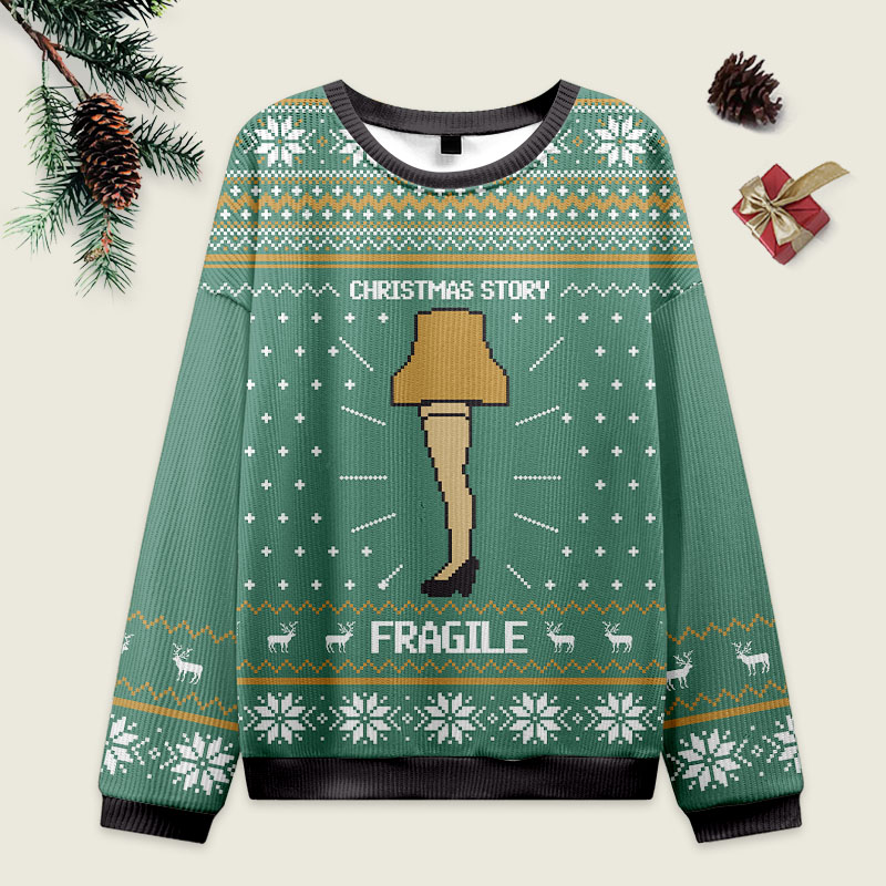 Vintage Christmas Story Fragile Ugly Sweater