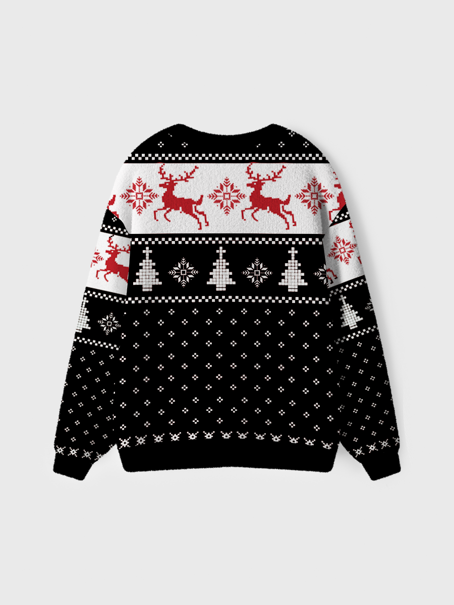 Vintage Black Christmas Ugly Cardigan Sweaters