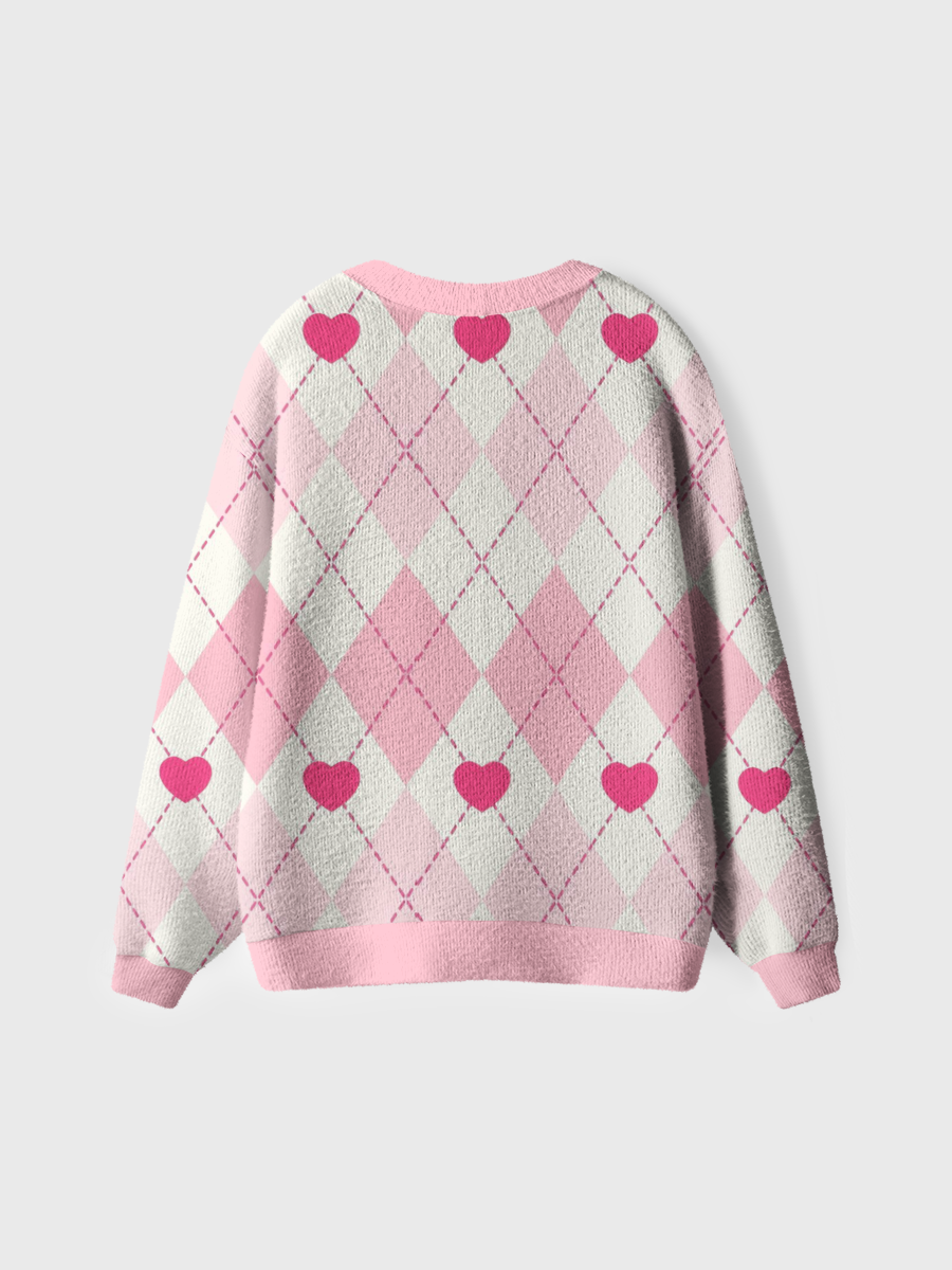 Vintage Heart rabbit Cardigan Sweaters