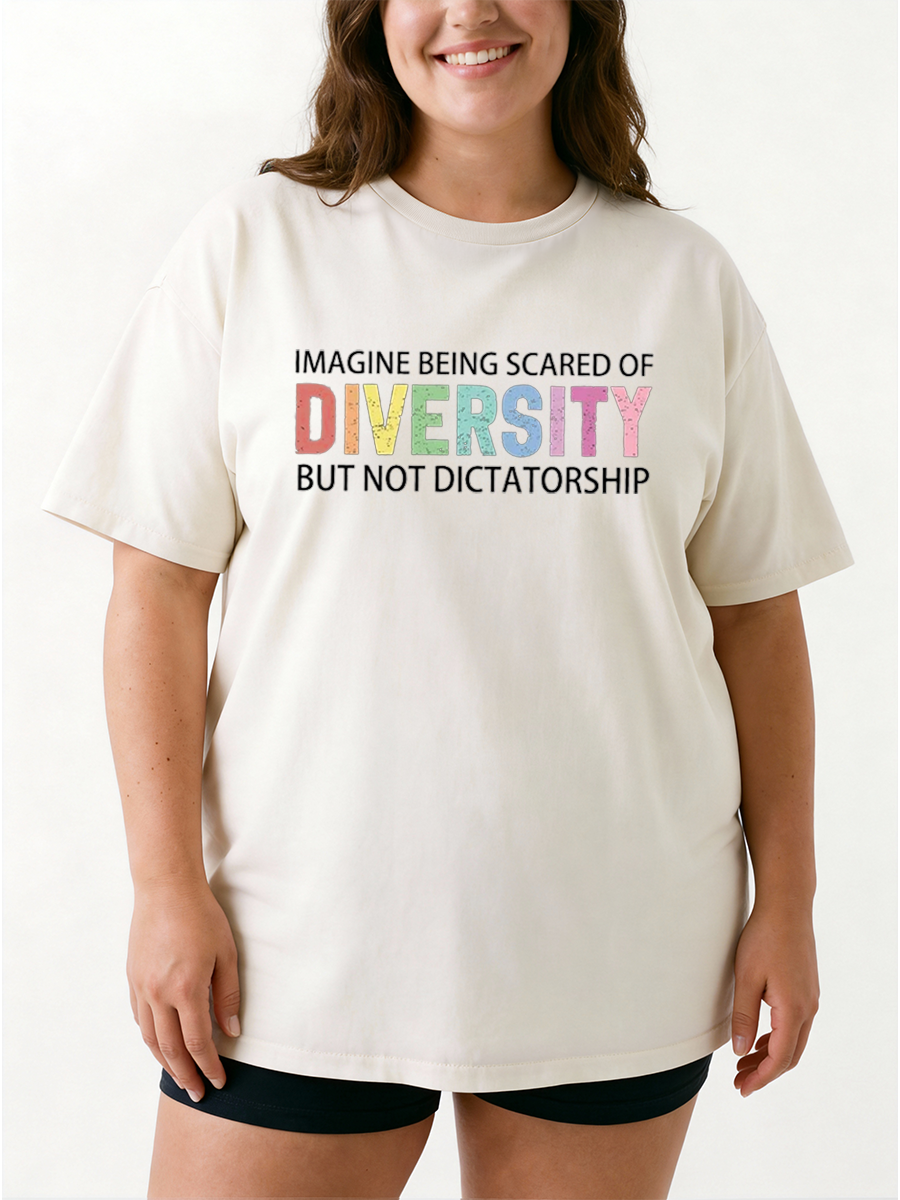 Vintage Overstimulated'Letter Slogan Oversize Graphic Tee