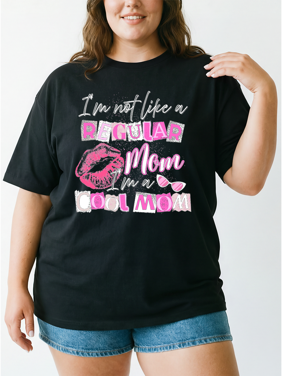 Vintage I'M Not Like A Regular Mom I'M A Cool Mom Oversize Graphic Tee