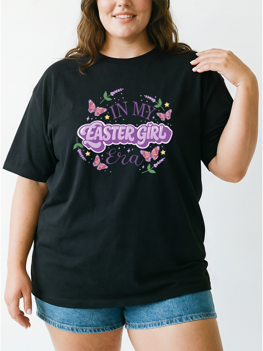 Vintage In My Easter Girl Era Oversize Graphic Tee