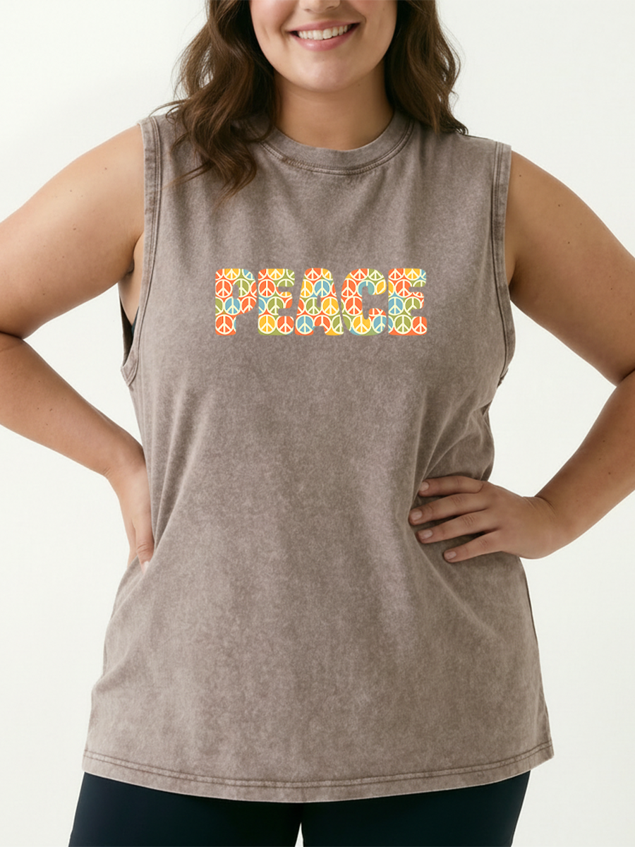 Vintage World Peace Washed Tank