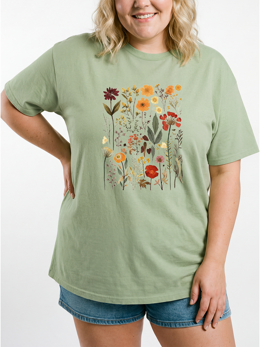 Vintage Flower Oversize Graphic Tee