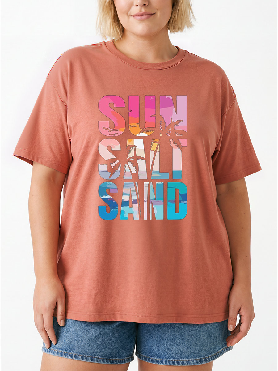 Vintage Sun Salt Sand Oversize Graphic Tee