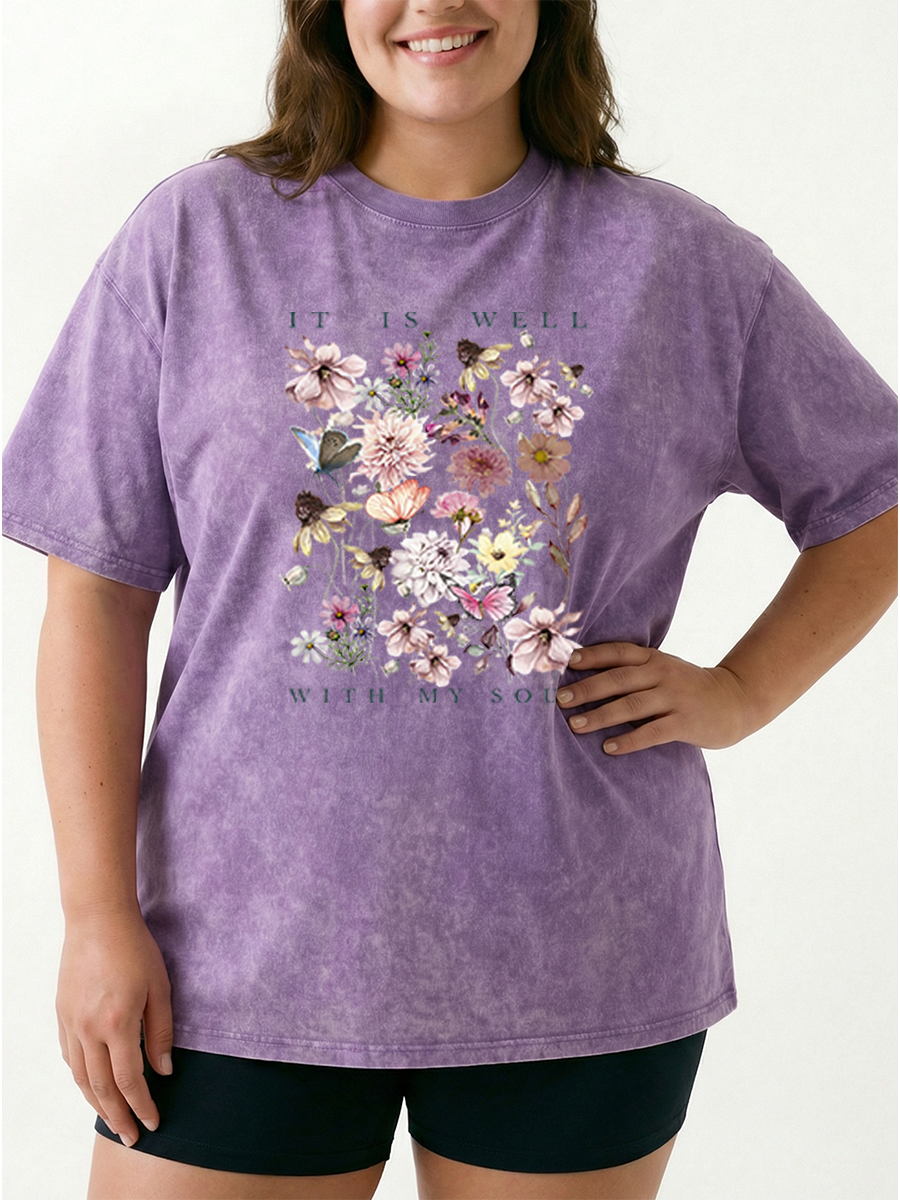 Vintage It Is Well With My Soul Washed T-Shirt