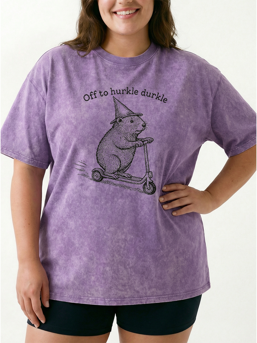 Vintage Off To Hurkle Durkle Washed T-Shirt