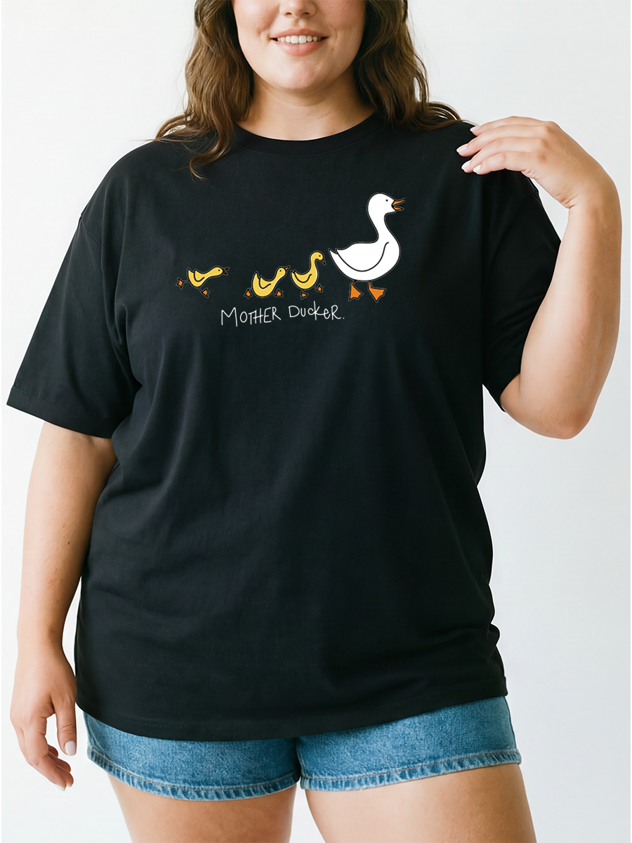 Vintage Mother Duck Oversize Graphic Tee