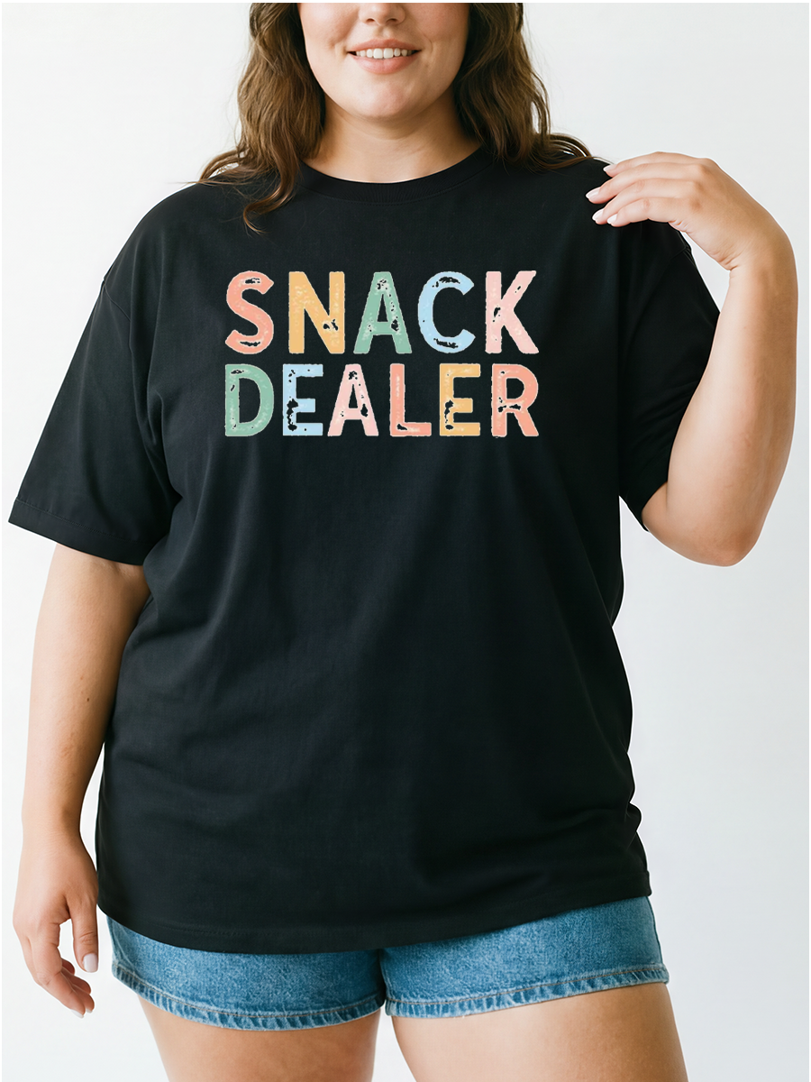 Vintage Snack Dealer Funny Mom  Oversize Graphic Tee