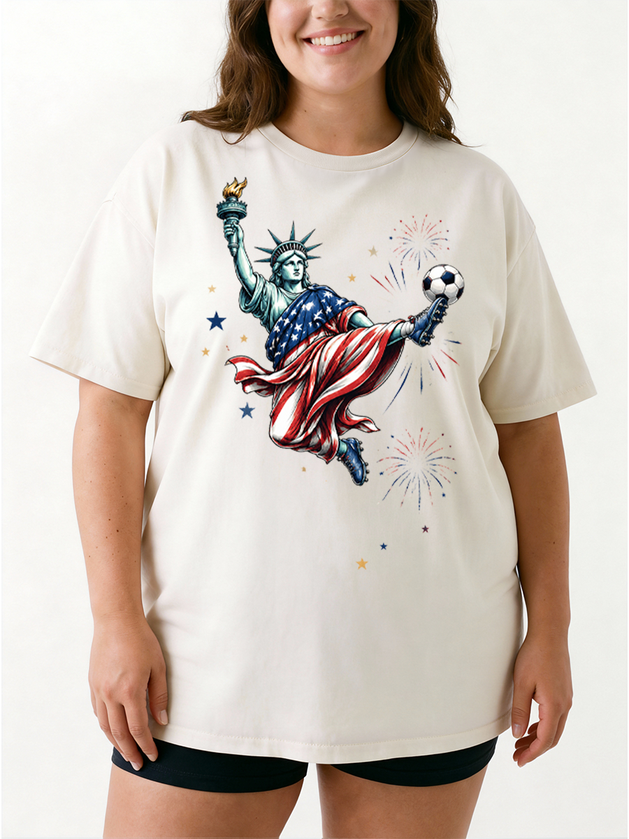 Vintage Usa Liberty Kicks Oversize Graphic Tee