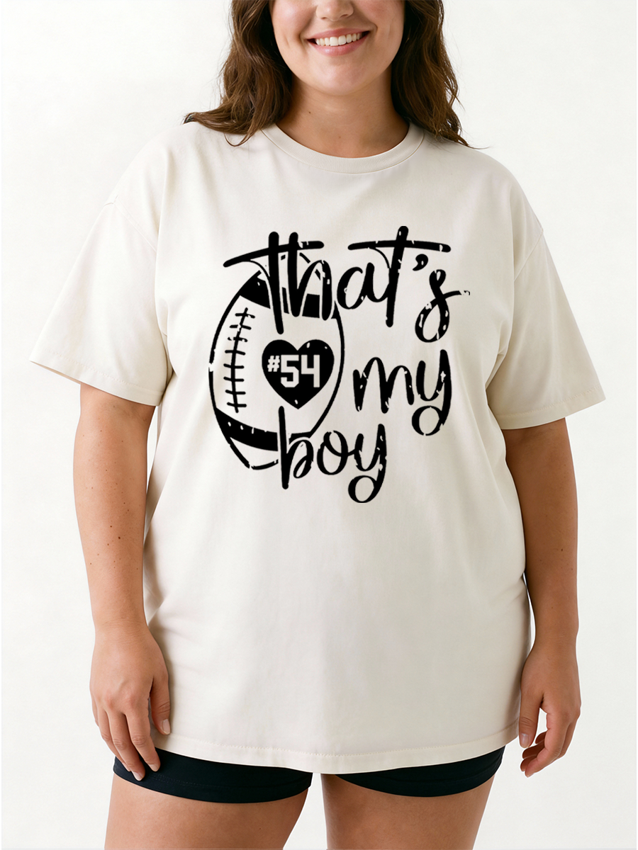 Vintage That'S My Boy Oversize Graphic Tee