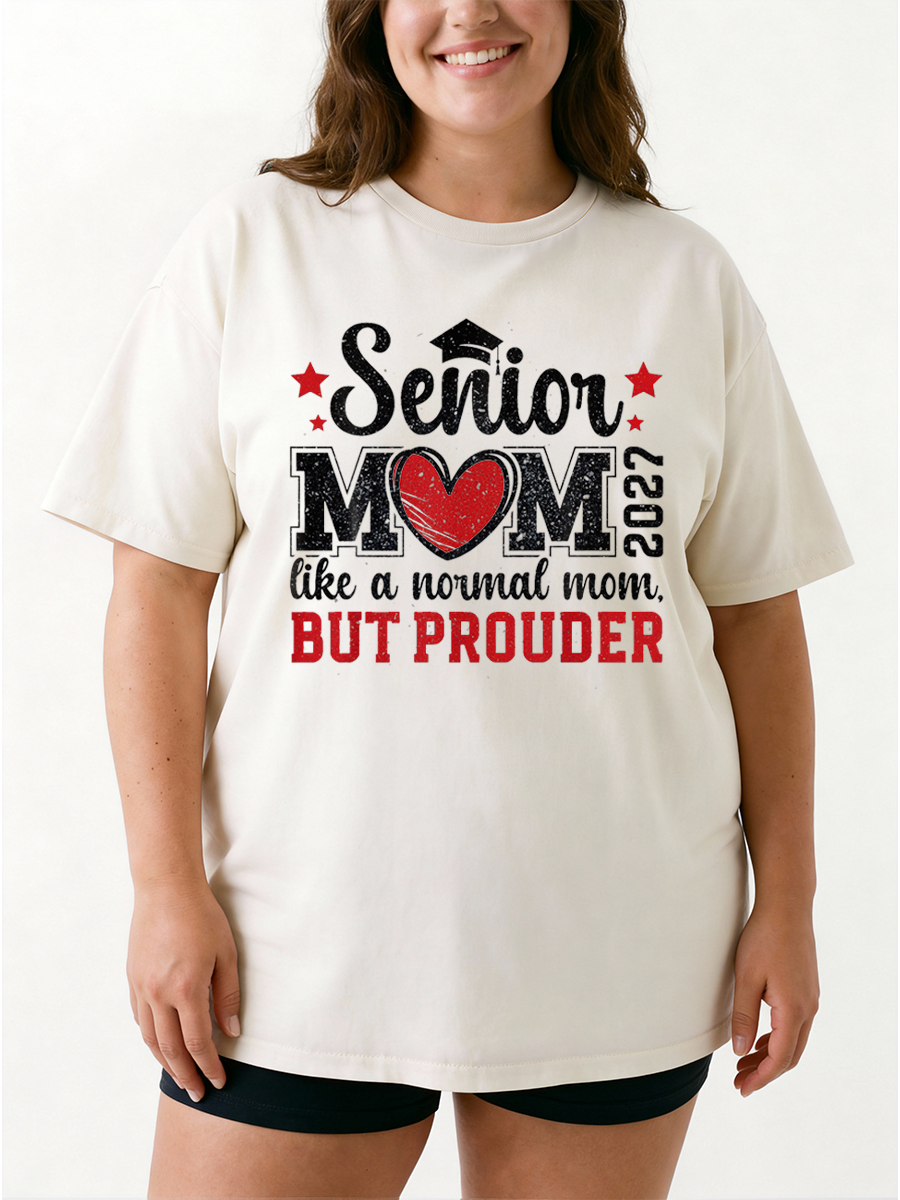 Vintage Mama Of Senior 2027 Oversize Graphic Tee