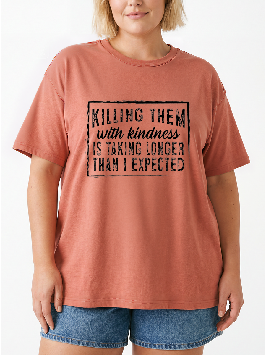 Vintage Killing Them With Kindness Oversize Graphic Tee