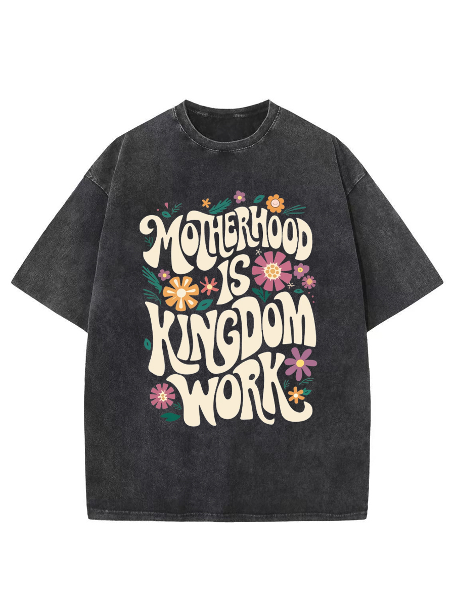Vintage Proverbs Motherhood Washed T-Shirt