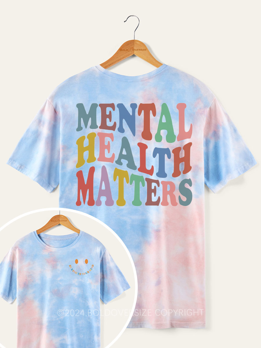 Vintage Mental Health Matters Tie-dye T-Shirt