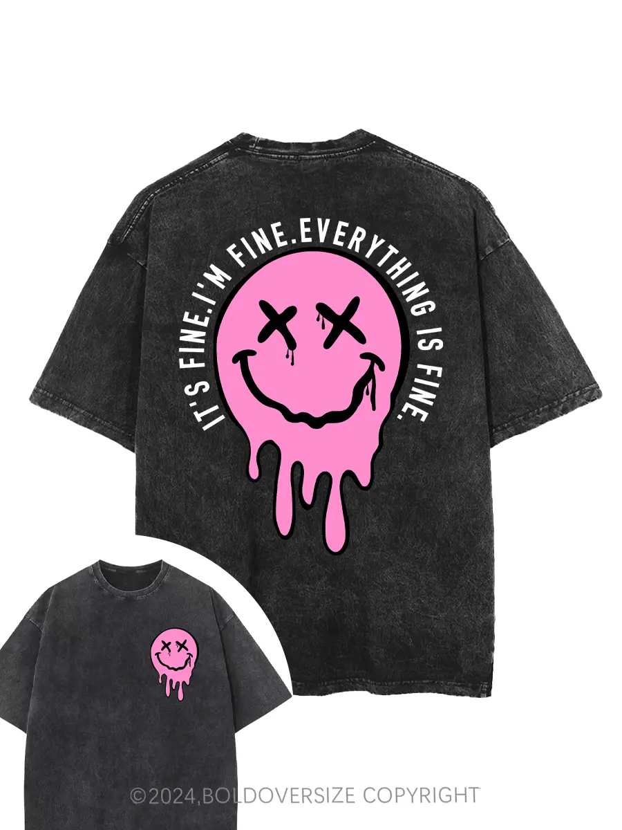 Vintage It'S Fine Washed T-Shirt