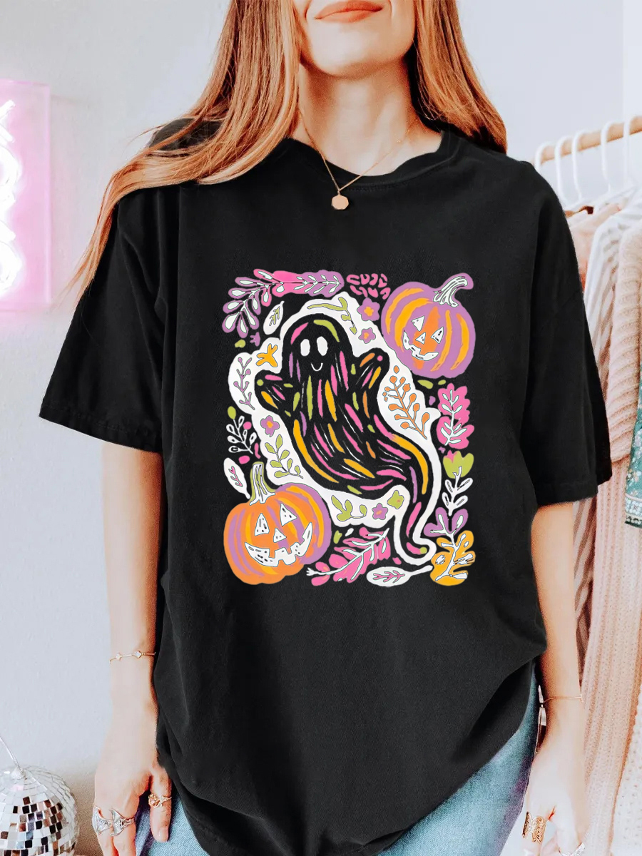Vintage Floral Spooky Sean Oversize Graphic Tee