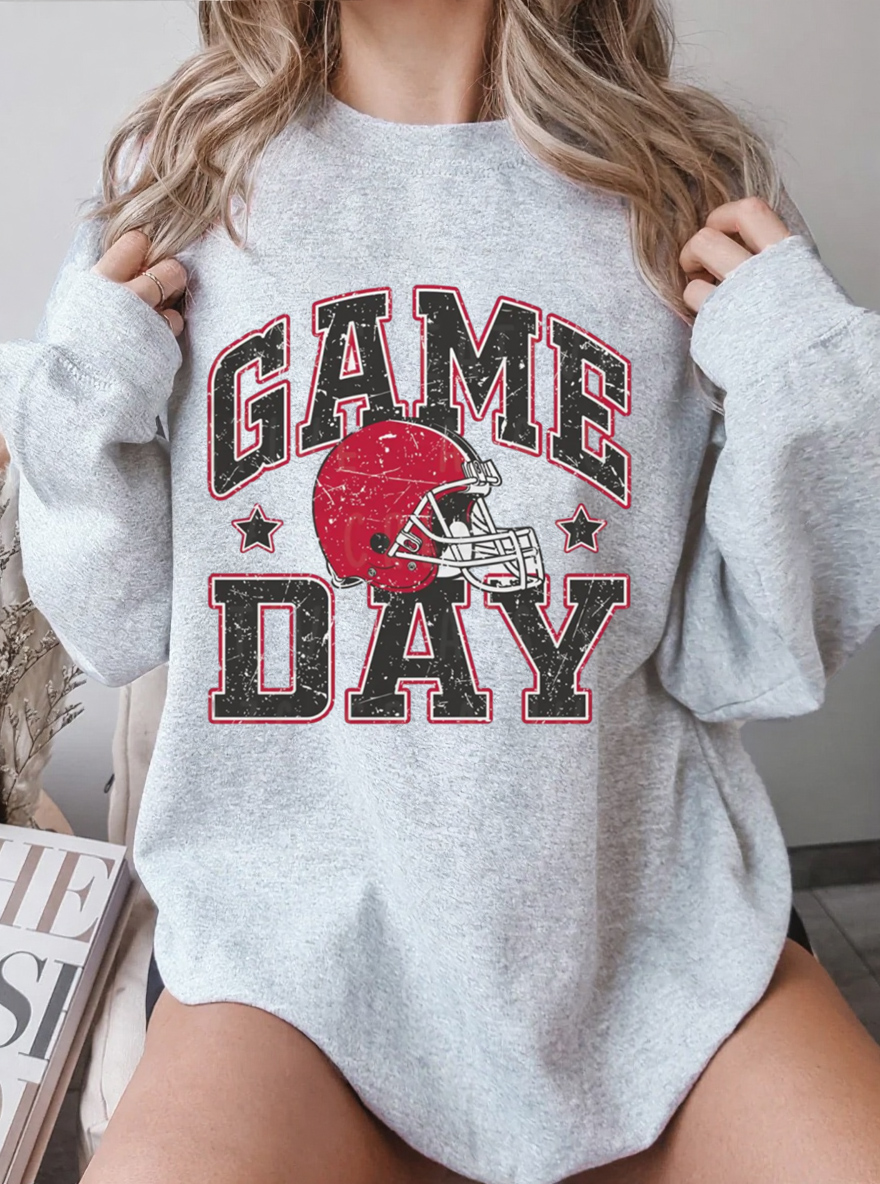 Vintage Game Day Oversize Graphic Sweatshirt