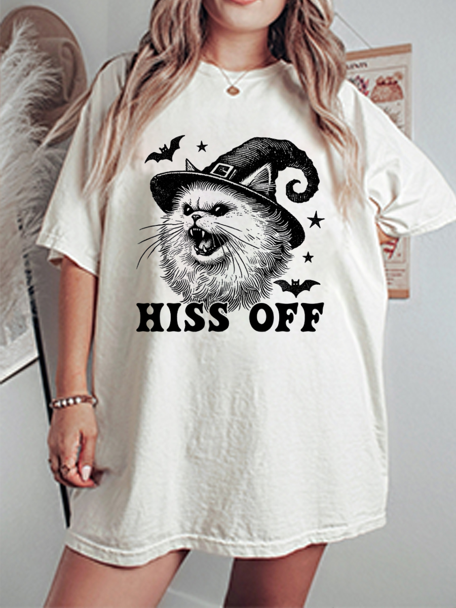 Vintage Hiss Off Oversize Graphic Tee