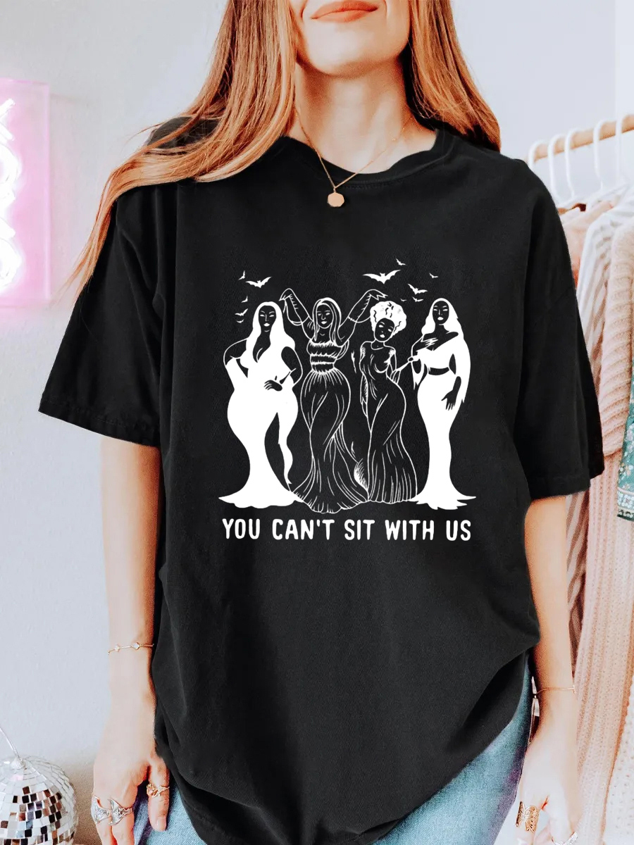 Vintage You Can't Sit With Us Oversize Graphic Tee