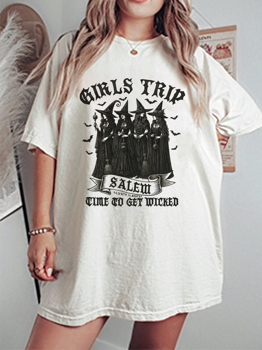 Vintage Girls Trip Oversize Graphic Tee