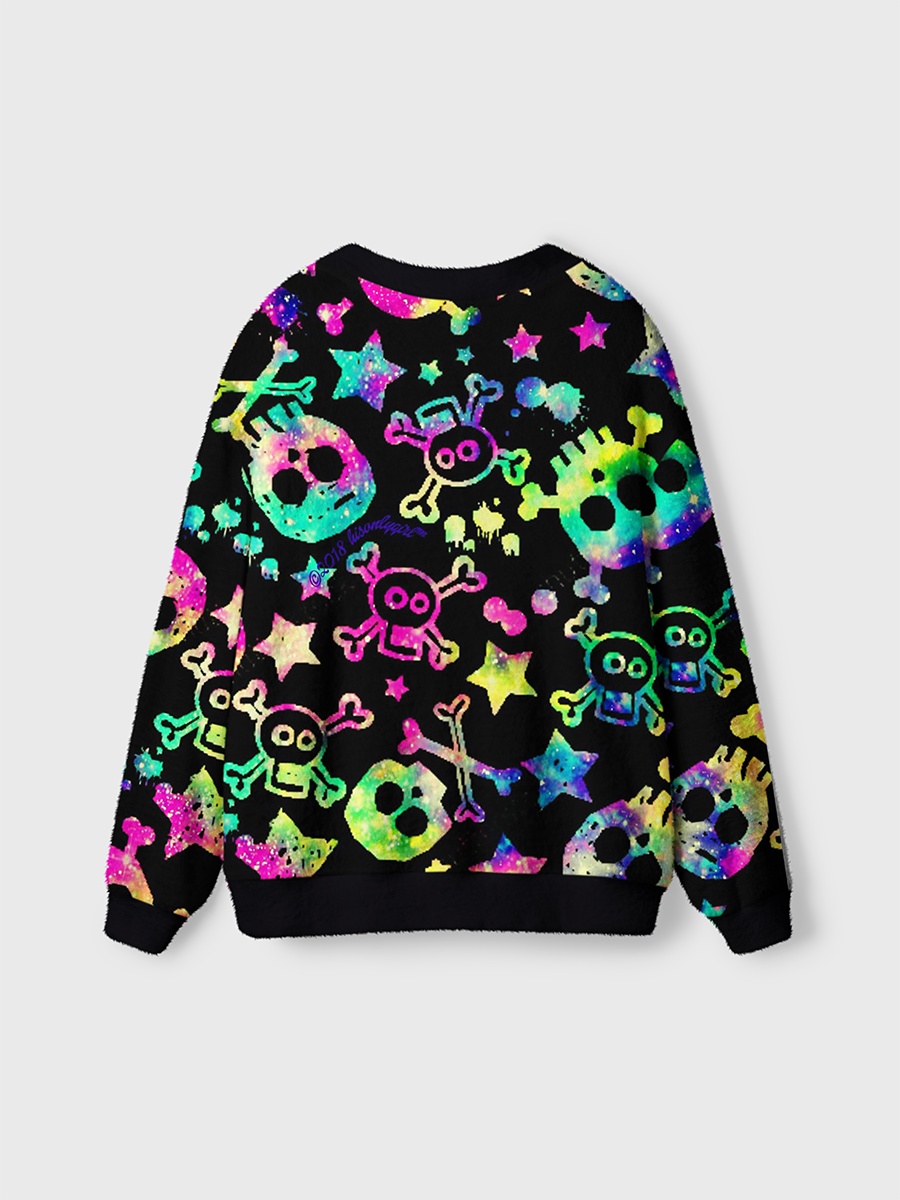 Vintage Galaxy Skull Stars Cardigan Sweaters
