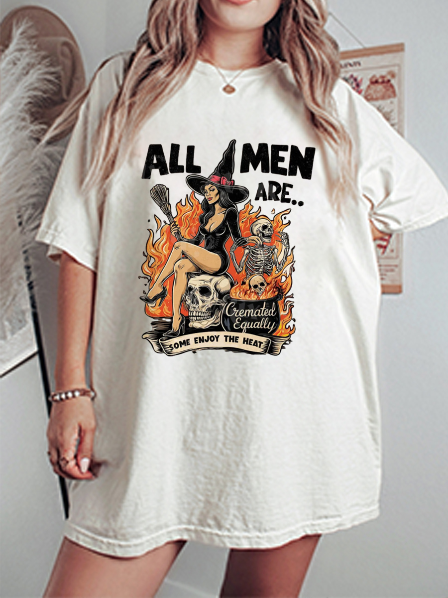 Vintage All Men Cremated Oversize Graphic Tee