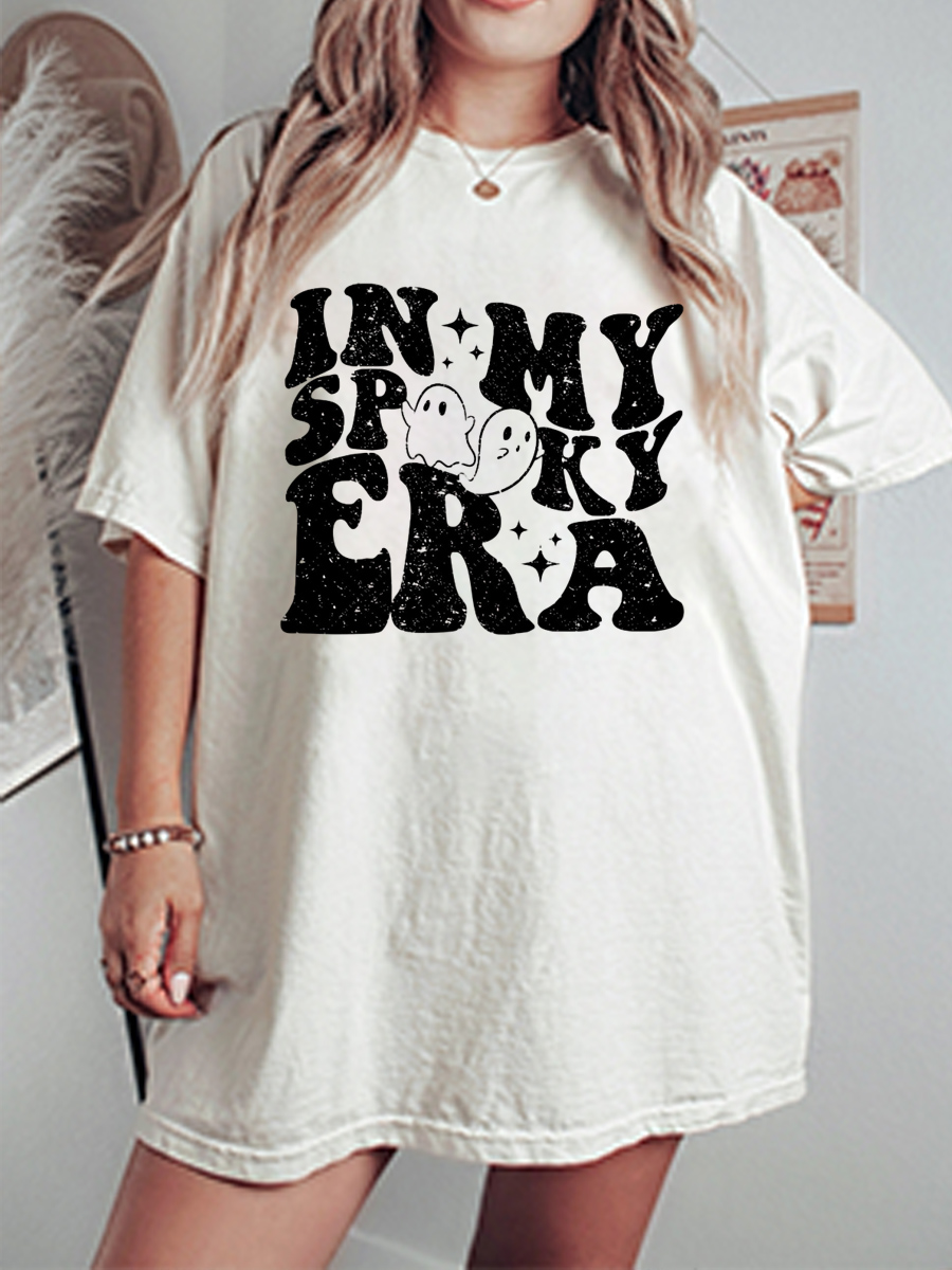 VintageSpooky Season Oversize Graphic Tee