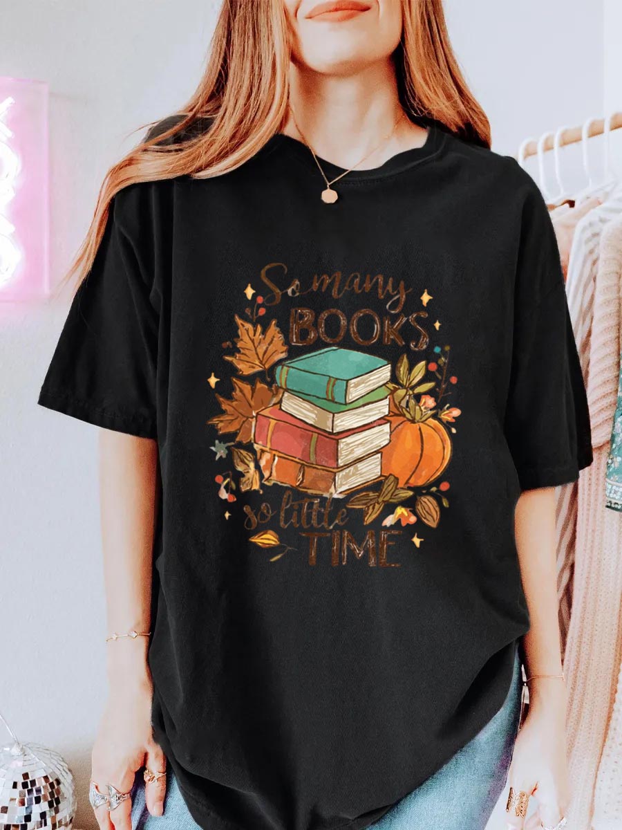 Vintage Book Lover Oversize Graphic Tee
