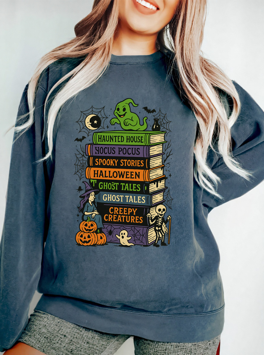Vintage Halloween Oversize Graphic Sweatshirt