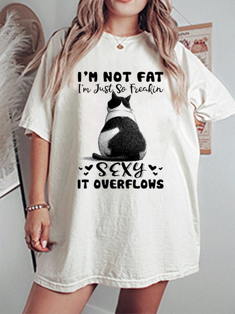 Vintage I'm Not Fat Oversize Graphic Tee