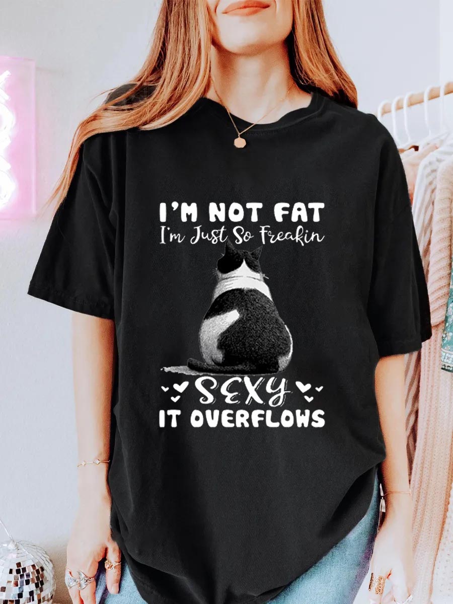 Vintage I'm Not Fat Oversize Graphic Tee