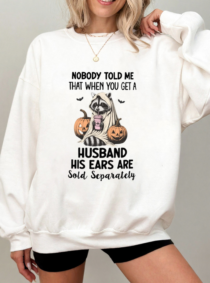 Vintage Nobody Told Me Oversize Graphic Sweatshirt