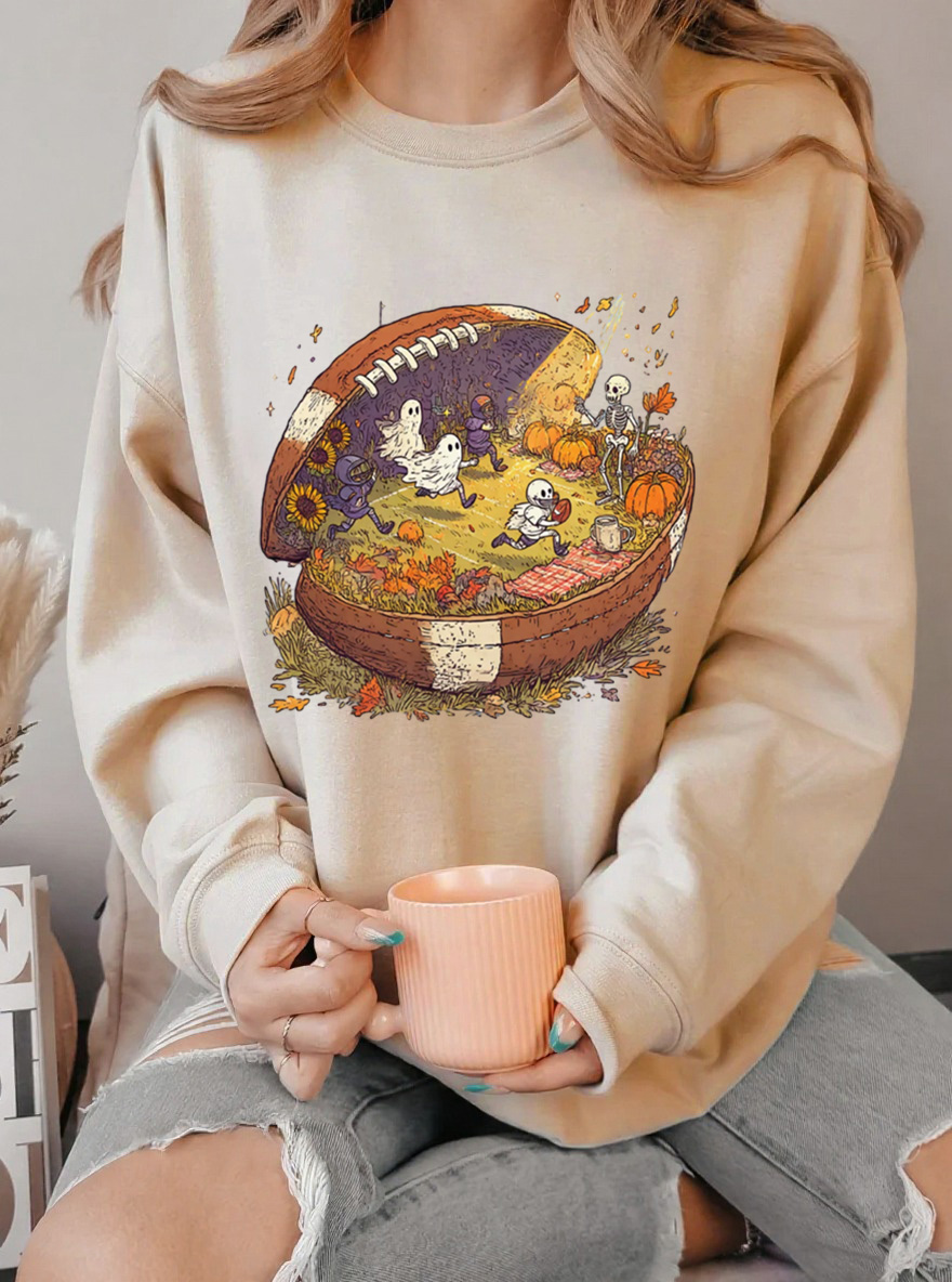 Vintage Having A Ball Oversize Graphic Sweatshirt