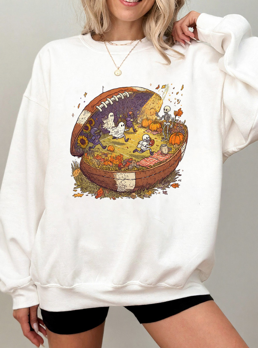 Vintage Having A Ball Oversize Graphic Sweatshirt