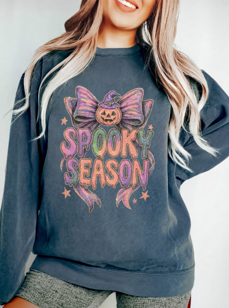 Vintage Sparkling Spirits Oversize Graphic Sweatshirt