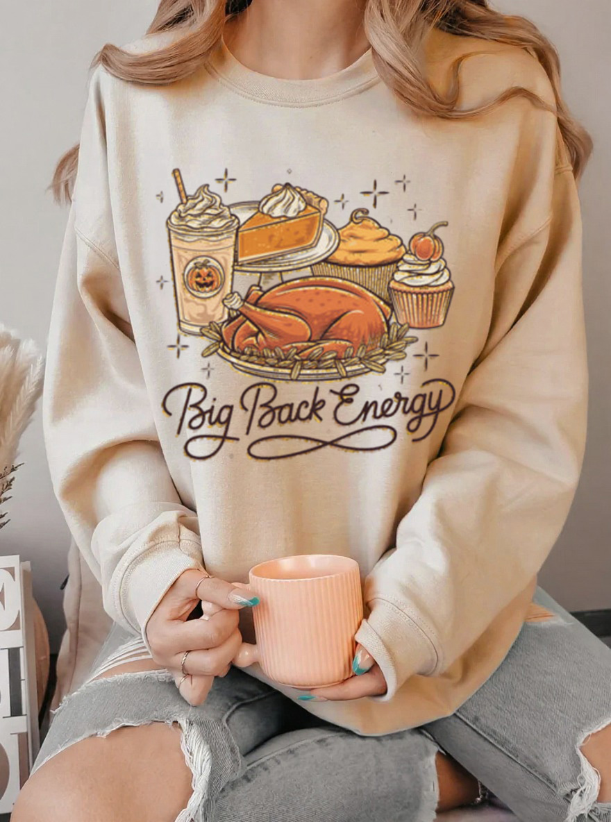 Vintage Big Back Energy Oversize Graphic Sweatshirt
